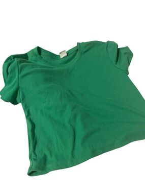 Love Life Essentials size large  Green Ribbed Short Sleeve Top like new